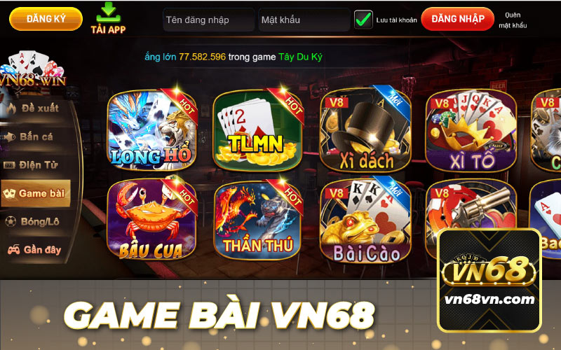 Game Bài VN68 Hấp Dẫn 